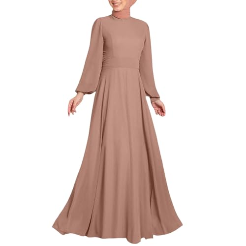 Eauptffy Langes Kleid Muslim, Abaya Damen Elegant Weiß, Lang Muslimische Kleidung Ganzkörper Gebetskleidung Langärmelig Islamischer Roben Jilbab Türkei Arabisch Kaftan Ramadan Moschee von Eauptffy