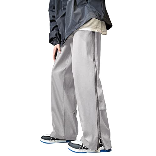 Herren Trainingshose mit seitlicher Knopfleiste- Hosen Sweatshose Streifen Sweatpants Elastischer Bund Jogginghose mit Taschen, Knöpfe, Casual Loose Basketball Trainingshose Sportswear Sporthose von Eauptffy