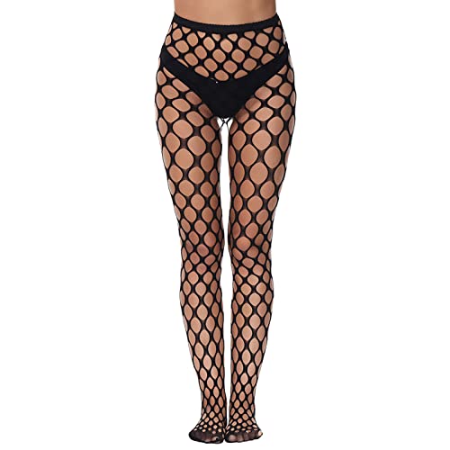 Transparent Netzstrumpfhose Offener Schritt Dessous Damen Strass Glänzend Fishnet Elastisch Transparent Muster Crotchless Mit Fuß Thigh Highs High Waist Verführerischer Strapse Stockings Strumpfhose von Eauptffy