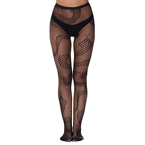 Transparent Netzstrumpfhose Offener Schritt Dessous Damen Strass Glänzend Fishnet Elastisch Transparent Muster Crotchless Mit Fuß Thigh Highs High Waist Verführerischer Strapse Stockings Strumpfhose von Eauptffy