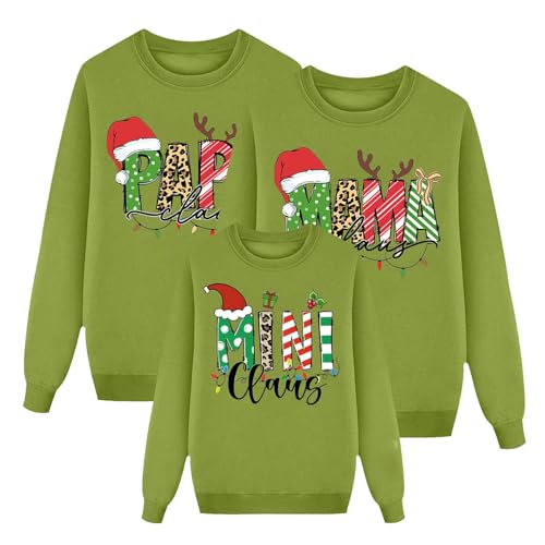 Weihnachten Pullover Familie, Weihnachtspullover Ugly Lustig Weihnachten Pullover Rundhals Langarm Christmas Strickpullover Xmas Pullis Weihnachtsdruck Tops Partnerlook Pärchen Unisex Kinder 2024 von Eauptffy
