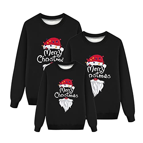 Weihnachten Pullover Familie, Weihnachtspullover Ugly Lustig Weihnachten Pullover Rundhals Langarm Christmas Strickpullover Xmas Pullis Weihnachtsdruck Tops Partnerlook Pärchen Unisex Kinder 2024 von Eauptffy