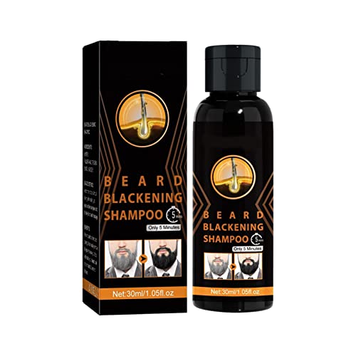 Weißes bis schwarzes Shampoo für Männer - Bartshampoo - Polygonum Multiflorum Restore Shiny Hair, schwarzes Haarfarben-Shampoo für Männer, deckt graues weißes Haar ab Eayoly von Eayoly