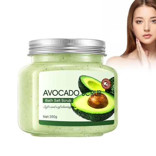 Eazerom 01 350g Face & Body Scrub,Avocado-Peeling, Avocado Creme Peeling, Körperpeeling mit Avocado,Aufhellendes Körperpeeling Körperpeeling Für Frauen Avocado Ageless Körpercreme-Peeling von Eazerom