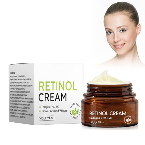 Eazerom 08 Anti Aging Creme mit Retinol,50g Face Feuchtigkeitscreme,Retinol Gesichtscreme,Retinol Creme,Anti Aging Feuchtigkeitscreme,Anti Aging Creme Frauen und Männer zur Reduzierung von Falten von Eazerom