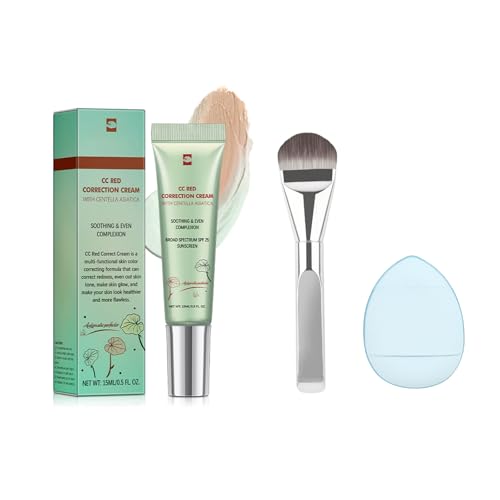 Eazerom 43 45ml CC Cream,für Farbkorrektur Voll Deckende Foundation mit LSF 25,Getönte Gesichtscreme,Verbessert den Teint & Spendet Feuchtigkeit,Langanhaltender Feuchtigkeitsspendender Concealer von Eazerom