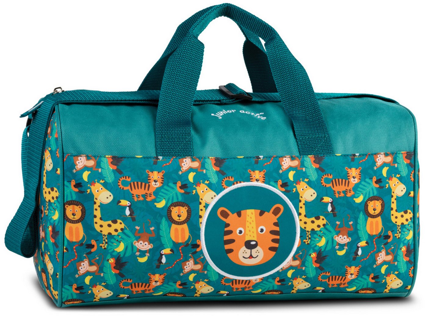 Ebaxx Sporttasche Kinder Sport Reise Tasche Jungen Mädchen Dino Hund Katze Löwe Auto von Ebaxx