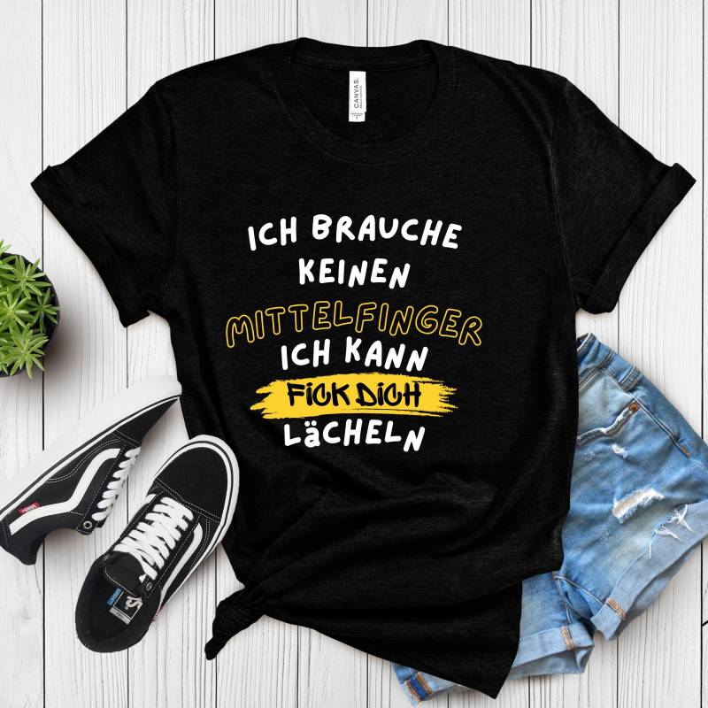 Ich Brauche Keinen Mittelfinger Shirt | Damen Sarkasmus Humor T-Shirt Bella Canvas Premium Qualität Geschenkidee Spruch von EbbisCorner