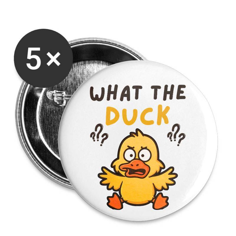 Lustige Buttons 5Er Set - What The Duck, Witziger Anstecker Mit Cartoon Ente, Kleines Geschenk Statement, Accessoires, Geschenkidee von EbbisCorner