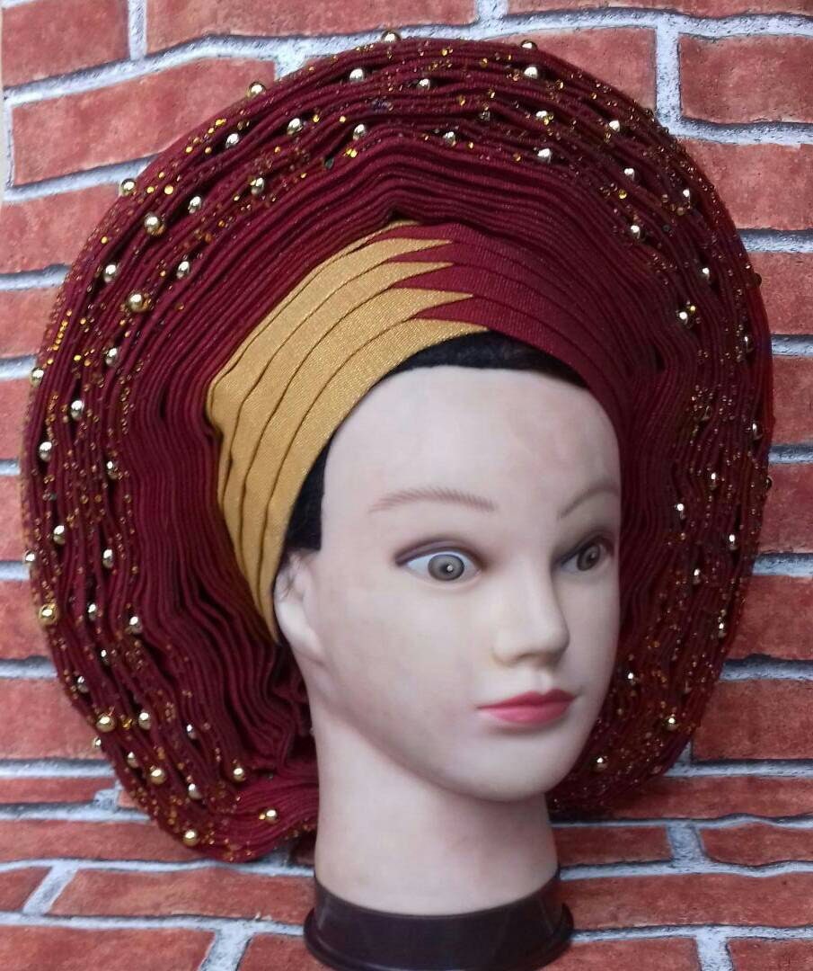 Burgund/Gold Verschönert Bereit, Auto Gele Und Schulter Schärpe Set Zu Tragen von Ebblyboutique