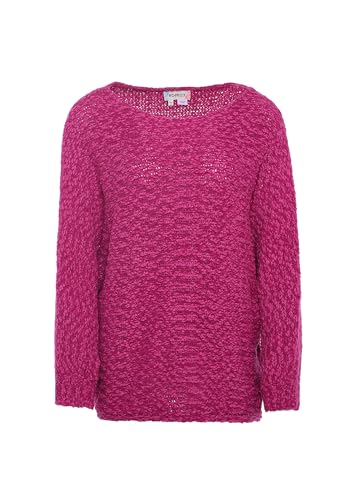 Ebeeza Women's Damen Lässiger Strickpullover mit Rundhalsausschnitt Polyester Fuchsia Größe M/L Pullover Sweater, M von ebeeza