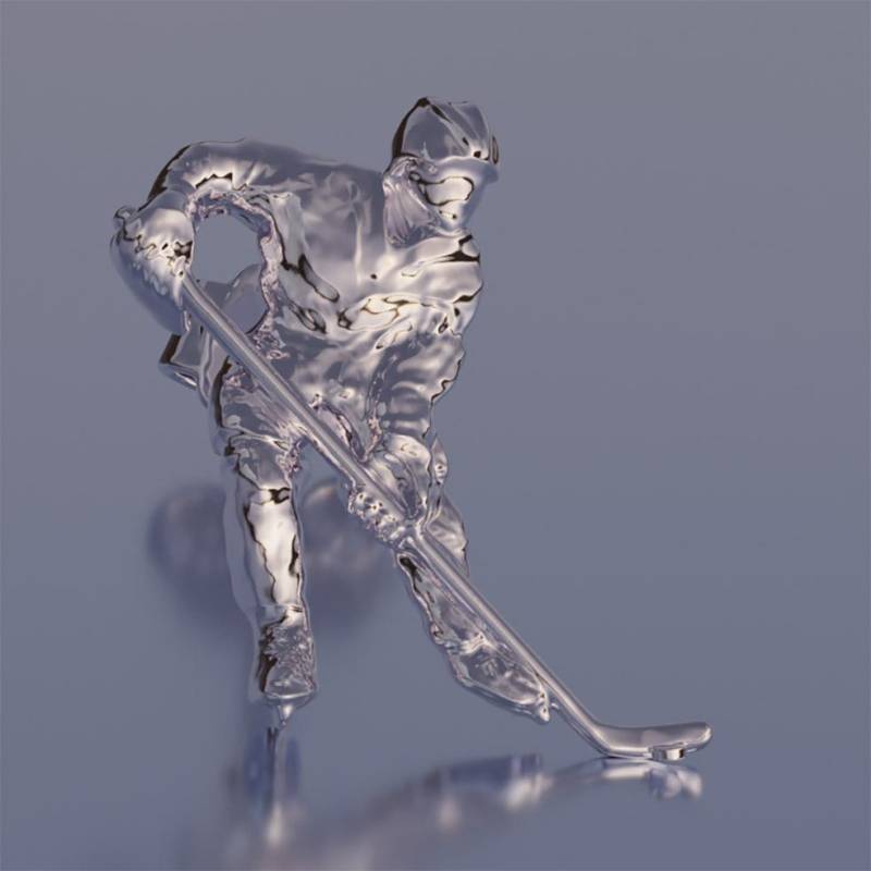 Eishockey Spieler Ohrstecker in Silber 925 von EberleSchmuckdesign