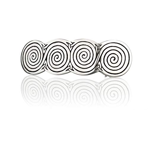 Celtic Spirals - Keltische Haarspange - handgefertigt in England von Eburya