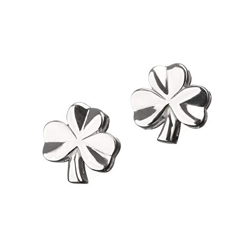 Irish Shamrock - Irische Kleeblatt Ohrstecker - 925 Sterling Silber handgefertigt in Irland von Eburya