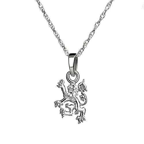 The Lion Rampant - Schottischer Löwe als Kette - Sterling Silber aus Edinburgh von Eburya