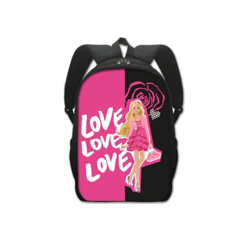 EcAda Kinderrucksäcke Barbi Rucksack Barbi Mädchen Schultasche Prinzessin Backpack Barbi Kinder Schulrucksack für Mädchen Teenager Fans(42 x 12,5 x 29cm) von EcAda