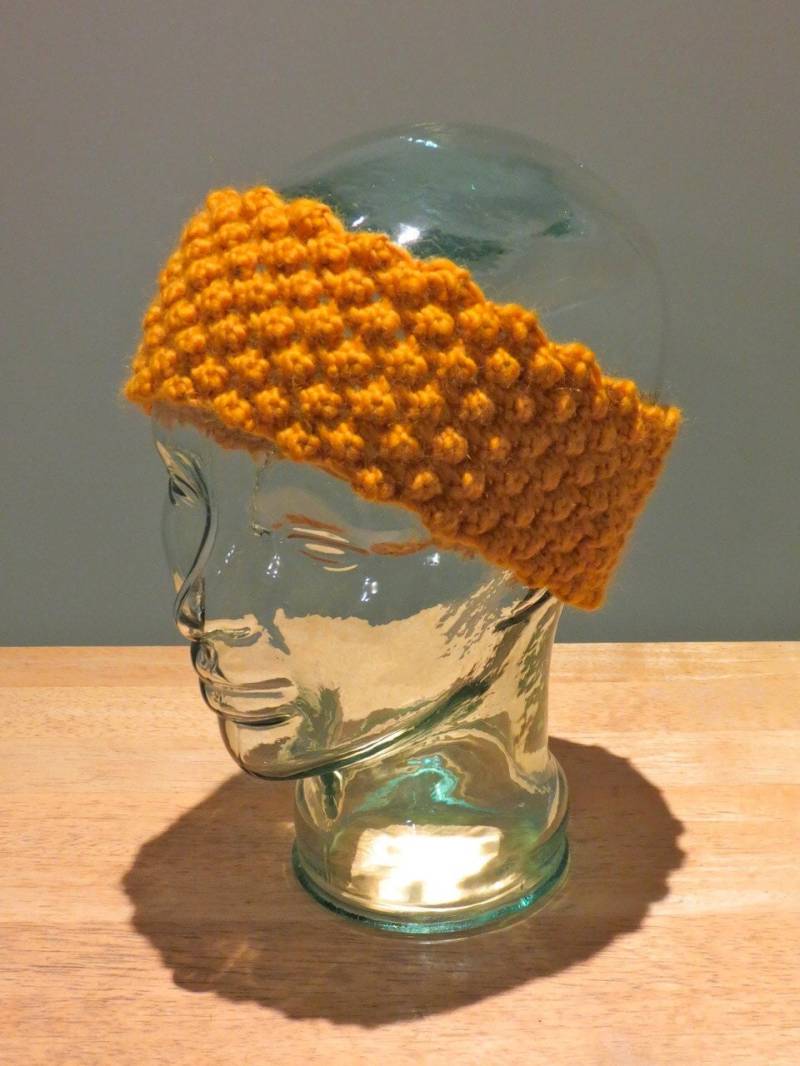 Handgestricktes Trinitie Stirnband - "Harvest Yellow' von EccentricWool