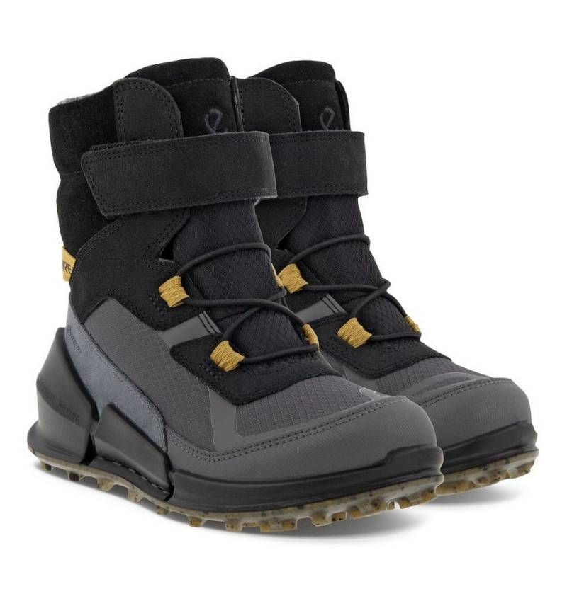 Ecco Biom K2 Mid-Cut Boot (wasserdicht, Ecco-Leder, Textil) schwarz Kinder Winterstiefel von Ecco