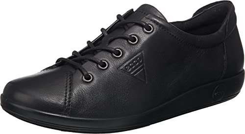 ECCO Damen Soft 2.0 Tie Tie Hohe Sneaker, Black With Black Sole, 37 EU von ECCO