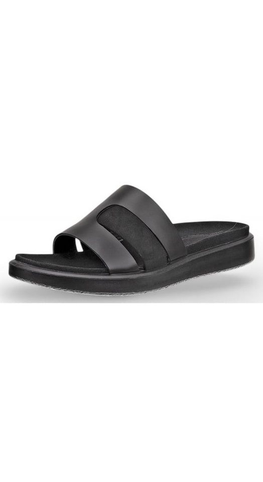 Ecco Flowt Slide (Premium-Leder) schwarz Damen Sandale von Ecco
