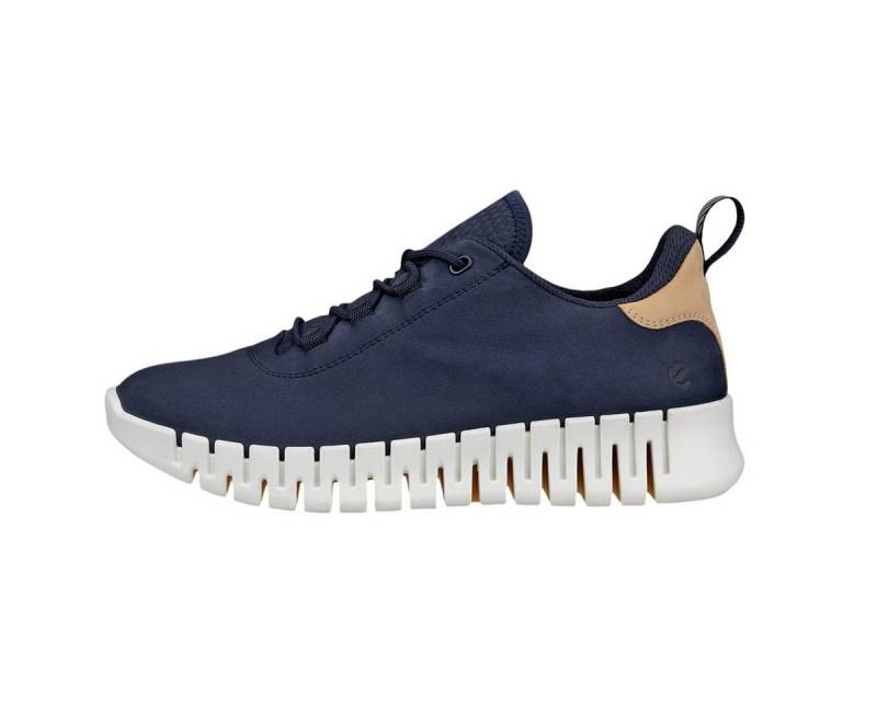 Ecco Gruuv Lea (weiches Nappaleder) navyblau Damen Sneaker von Ecco