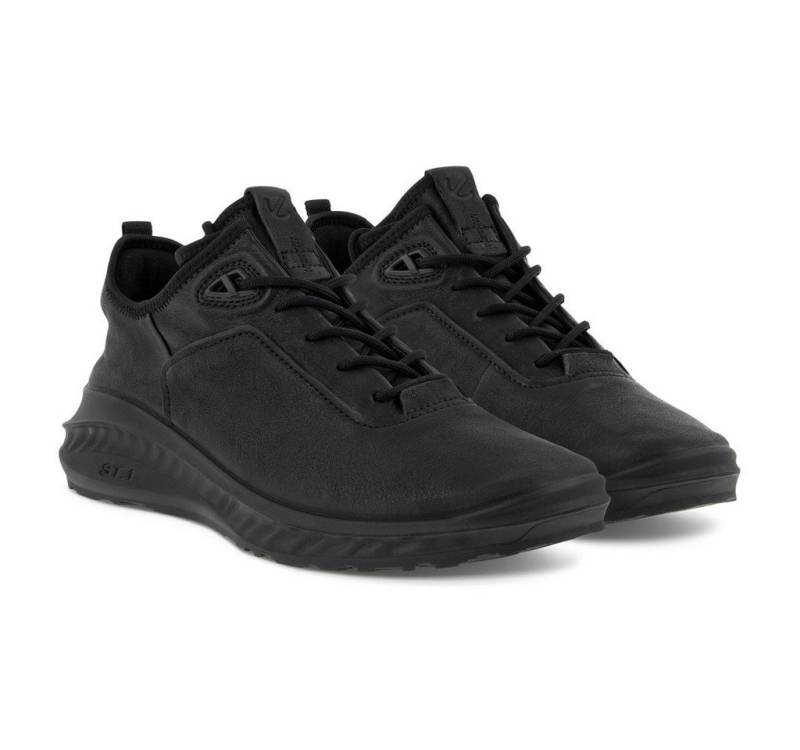 Ecco ST.360 Vollnarbenleder schwarz Herren Sneaker von Ecco