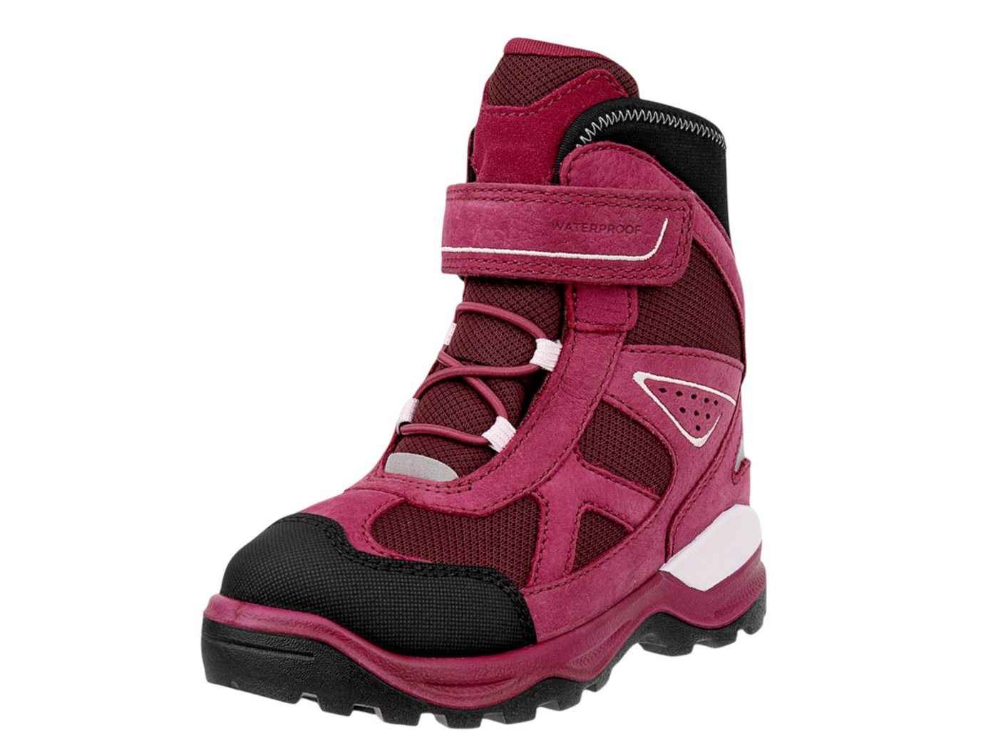 Ecco Snow Mountain (Nubukleder/Textil, wasserdicht) pink/plum Mädchen Winterstiefel von Ecco