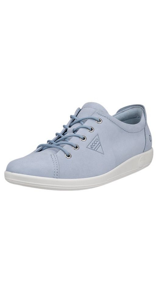 Ecco Soft 2.0 Tie (leichte und flexible Sohle) dustyblau Damen Sneaker von Ecco