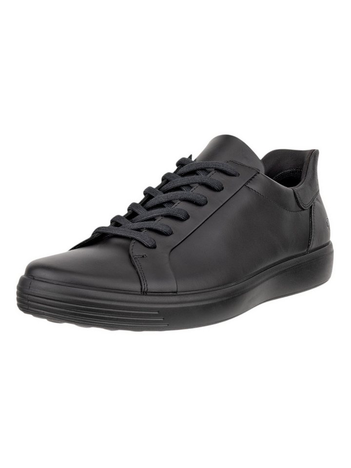 Ecco Soft 7 Easy Slip Lace (Premium-Leder) schwarz Herren Sneaker von Ecco
