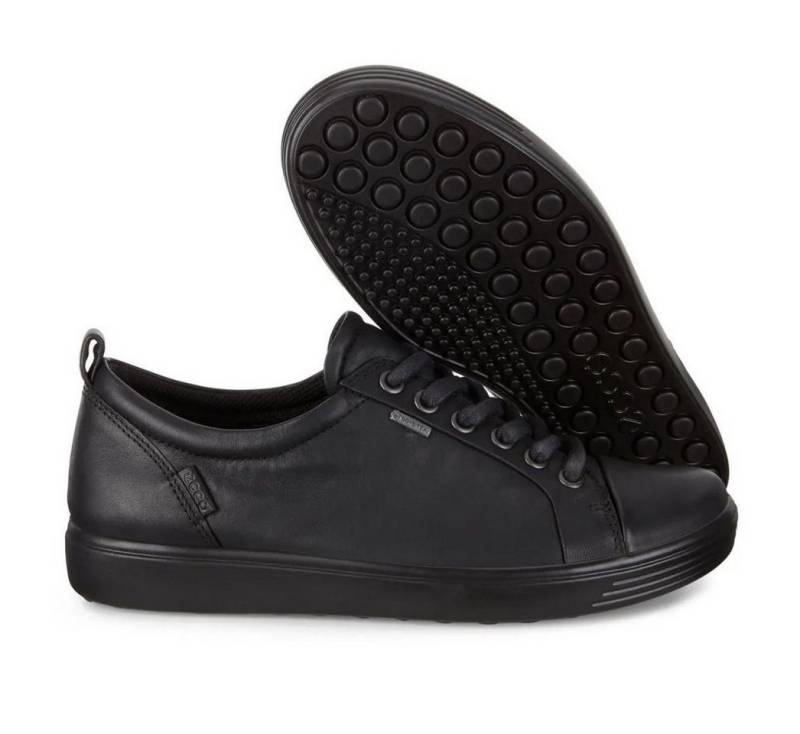Ecco Soft 7 Gtx Tie (Leder) schwarz Damen Sneaker von Ecco