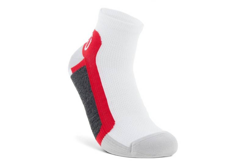 Ecco Sportsocken Ankle Cut Tech Sporty (leichtes Material) weiss/rot Herren - 1 Paar von Ecco