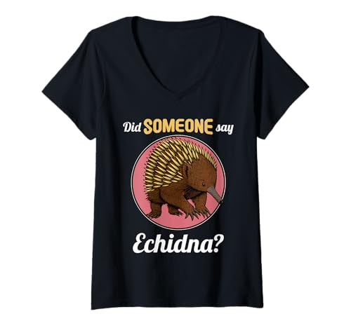 Damen Echidna Ameisenigel T-Shirt mit V-Ausschnitt Damen Echidna Ameisenigel T-Shirt mit V-Ausschnitt von Echidna Ameisenigel Tier Shop