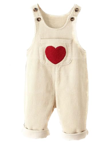 Echinodon Baby Cord-Latzhose Kleinkind Hose Jungen Mädchen D-Beige 80 von Echinodon