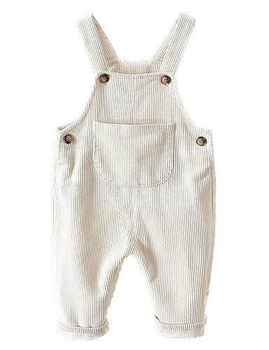 Echinodon Baby Cord-Latzhose Kleinkind Jungen Mädchen Hose Rot 104 von Echinodon