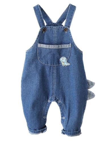 Echinodon Baby Denim-Latzhose Kleinkind Jeanshose Jungen Mädchen Freizeit Hose Latzhose G 92 von Echinodon