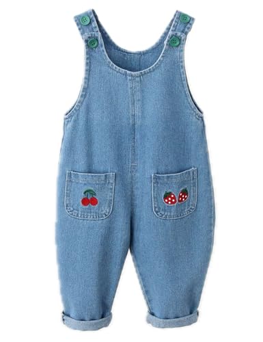 Echinodon Baby Jeans-Latzhose Kleinkind Denim Hose Jeanshose Baumwolle Hose Jungen Mädchen O 86 von Echinodon