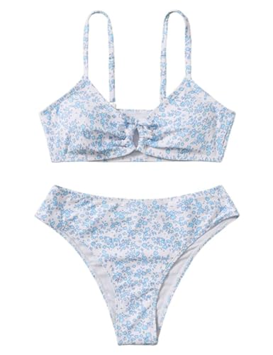 Echinodon Bikini Set Mädchen Gepolstert Bademode Set Badeanzug Badeset Schwimmanzug Blau 12-13 Jahre von Echinodon