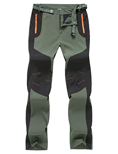 Echinodon Damen Hose Dünn Leicht Sommer Outdoorhose Schnelltrockend Wasserabweisend Trekkinghose Wanderhose Armeegrün Asien XL von Echinodon