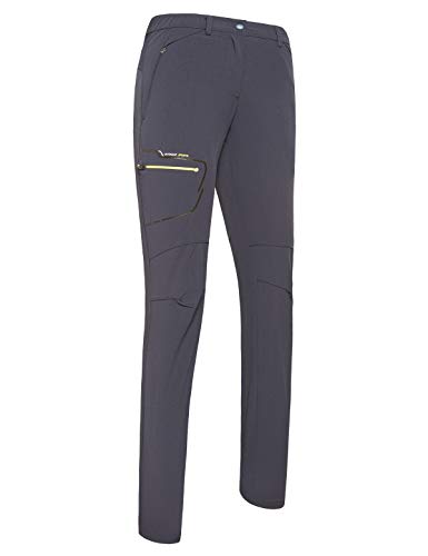 Echinodon Damen Hose Leicht Dünn Outdoor Wanderhose Sommer Frühling Schnelltrockend Atmungsaktiv Trekkinghose Grau Asien-L von Echinodon