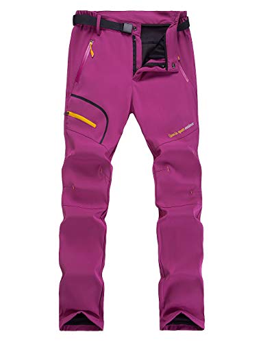 Echinodon Damen Hose Schnelltrockend Dünn Leicht Sommer Outdoorhose Wasserabweisend Trekkinghose Wanderhose Rot Asien 3XL von Echinodon