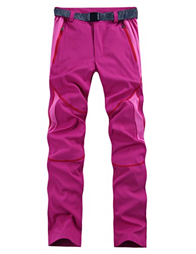 Echinodon Damen Outdoor Hose leicht und dünn Sommer Frühling Wasserabweisend Schnelltrockend Atmungsaktiv Trekkinghose Rosa Asien-M von Echinodon