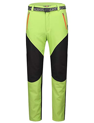 Echinodon Damen Softshellhose Gefüttert Hose Wasserabweisend Winddicht Funktionshose Outdoorhose Winterhose Wanderhose Grün Asien XXL von Echinodon