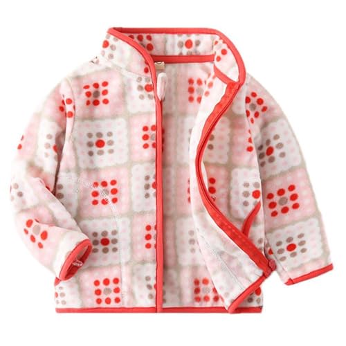 Echinodon Fleecejacke Kinder Mädchen Jacke Frühling Herbst Winter Weiche Leichte Jacke Weiß 130 von Echinodon
