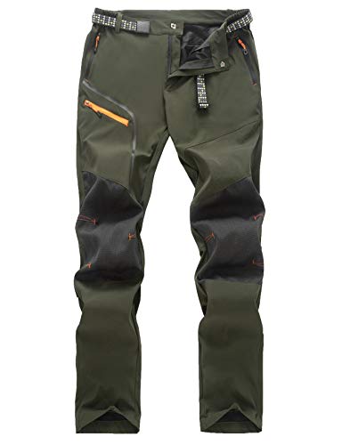 Echinodon Herren Outdoorhose Wanderhose Schnelltrockend Wasserabweisend Trekkinghose Frühling Herbst Hose Armeegrün Asien-XXL von Echinodon