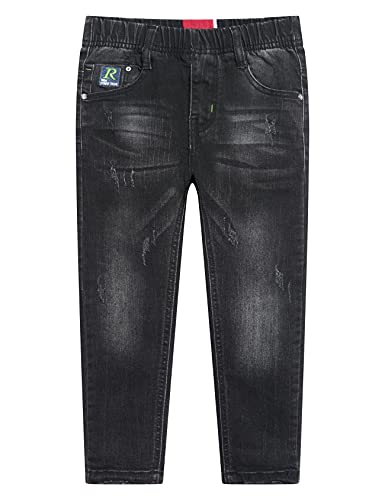 Echinodon Junge Jeanshose Kinder Jeans Baumwolle Denim Hose Schwarz2 6Y von Echinodon