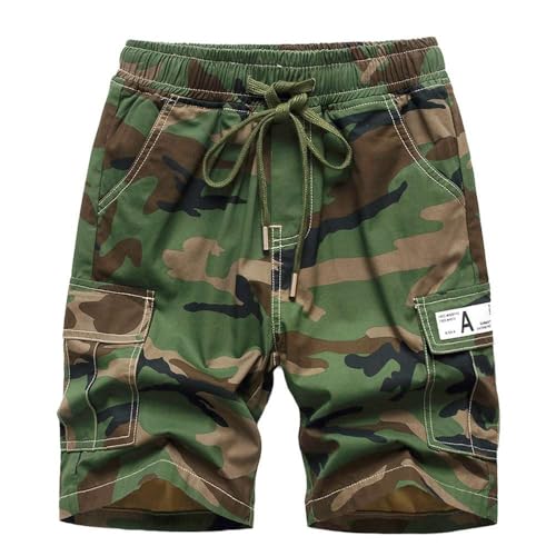 Echinodon Jungen Cargo Shorts Camouflage Kinder 1/2 Kurze Hose Baumwolle Sommer Bermuda Sweat Shorts Freizeitshorts Armeegrün 150 Echinodon Jungen Cargo Shorts Camouflage Kinder 1/2 Kurze Hose Baumwolle Sommer Bermuda Sweat Shorts Freizeitshorts Armeegrün 150 von Echinodon