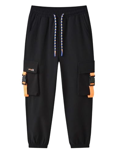 Echinodon Jungen Cargohose Sporthose Wasserabweisend Schnelltrocknend Kinder Outdoorhose Freizeithose Sweathose Jogginghose Orange 180 von Echinodon