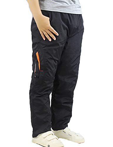 Echinodon Jungen Gefütterte Hose Wasserabweisend/Winddicht/Warm Outdoorhose Wanderhose Kinder Winterhose Orange von Echinodon