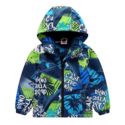 Echinodon Jungen Gefütterte Outdoorjacke Wanderjacke wasserabweisend winddicht Kinder Jacke Regenjacke Übergangsjacke A 134-140 von Echinodon