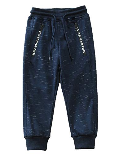 Echinodon Jungen Hose Jogginghose Sweathose 100% Baumwolle Sport und Freizeit Frühling Sommer Herbst Blau 128 von Echinodon